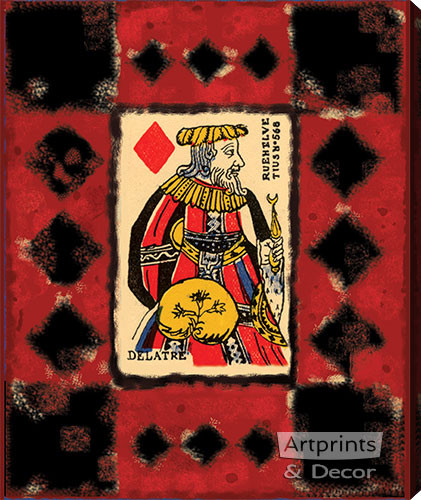 King of Diamonds - Stretched Canvas Print