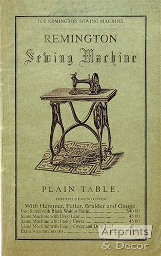 Remington Sewing Machine - Framed Art Print