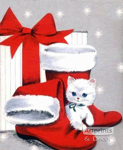 Kitten Stockings - Art Print