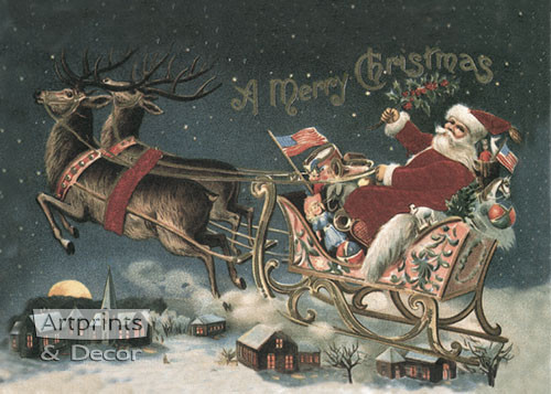 A Merry Christmas, Art Print at ArtPrintsAndDecor.com