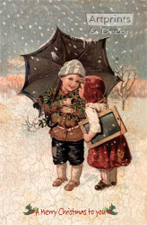 A Merry Christmas, Art Print at ArtPrintsAndDecor.com
