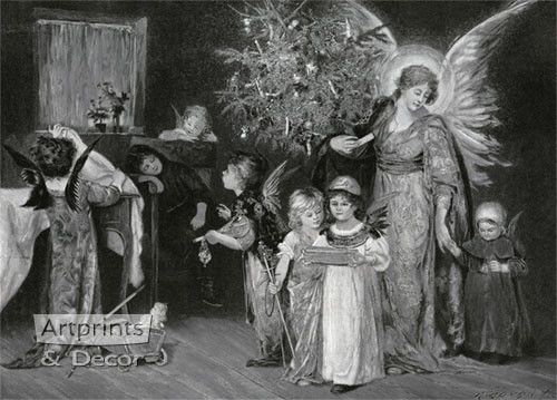 The Child's Dream of Christmas by R. Bong - Art Print