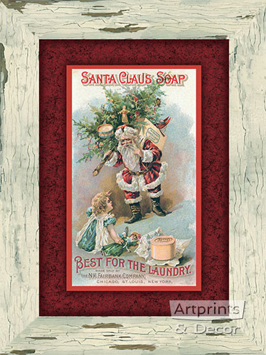 Santa Claus Soap - Framed Art Print