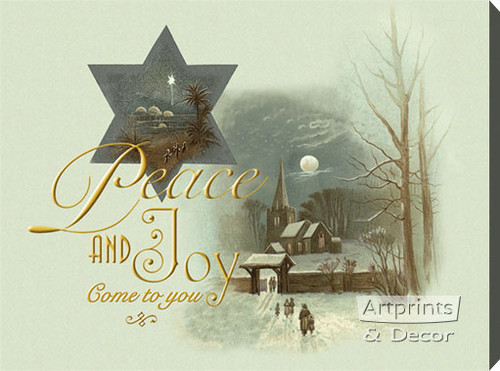 Peace & Joy Come To You - Stretched Canvas Art Print