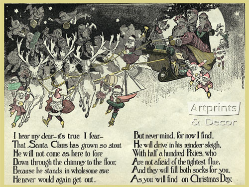 Christmas Poem - Framed Art Print