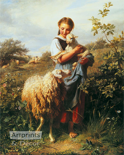 The Shepherdess 16x20 and high quality 18x24 Giclee Fine Art Print Signed