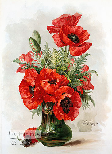 Poppies by Paul de Longpre - Art Print