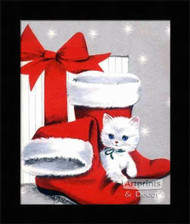 Kitten Stockings - Framed Art Print