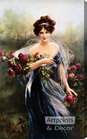 Goddess Of Summer, Stretched Canvas Art Print by Zula Kenyon at