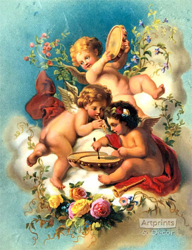 Cherub Ensemble, Art Print at ArtPrintsAndDecor.com Cherub Ensemble, Art Print at ArtPrintsAndDecor.com