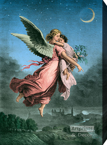 Angel, Stretched Canvas Art Print at ArtPrintsAndDecor.com
