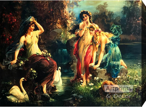 Young Maidens - Stretched Canvas Art Print