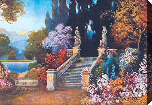 Stairway in a Garden - Canvas Art Print