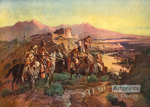 Planning the Attack by Charles Marion Russell - Art Print