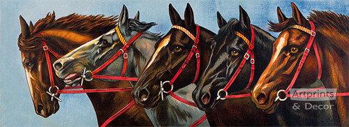 Five Horses - Art Print 