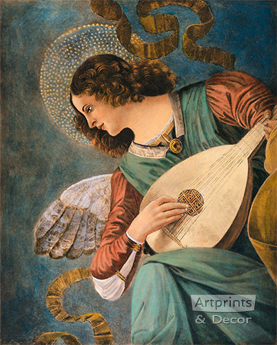 Angel and Mandolin - Art Print