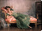 Reclining Woman - Stretched Canvas Art Print