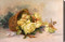 Basket of Yellow Roses by Catherine Klein - Stretched Canvas Art Print 