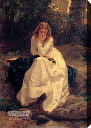 Contemplation by Wilhelm Amberg - Stretched Canvas Art Print