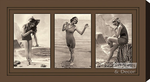 At the Beach - Stretched Canvas Art Print