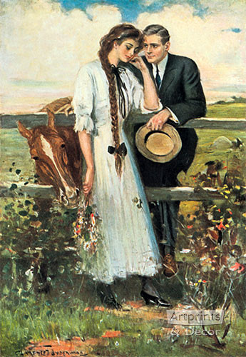 The Meeting Place, Art Print by Clarence Underwood at