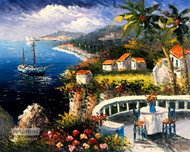 Mediterranean Terrace - Art Print