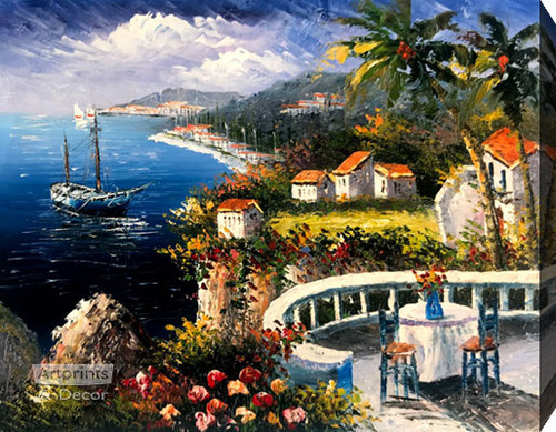 Mediterranean Terrace - Canvas Art Print