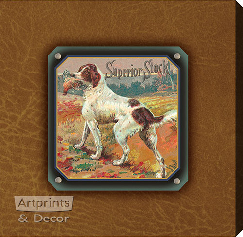 Superior Stock Bird Dog - Stretched Canvas Art Print