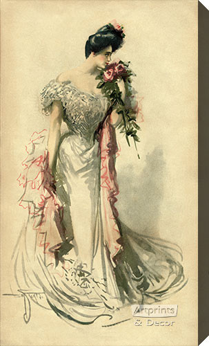 The Wedding Dress - Stretched Canvas Art Print
