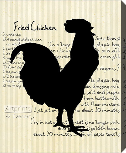 Fried Chicken Stretched Canvas Art Print At Artprintsanddecor Com