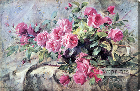 La France Roses by Frans Mortelmans - Stretched Canvas Art Print