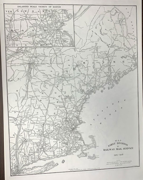 US Railroads Reproduction Maps 1905-1908