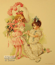 Playing Bridesmaid by Maud Humphrey - Art Print