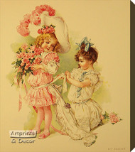 Playing Bridesmaid by Maud Humphrey - Stretched Canvas Art Print