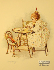 Tea And Gossip by Maud Humphrey - Framed Art Print