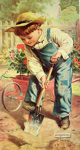The Little Gardener, Art Print at ArtPrintsAndDecor.com