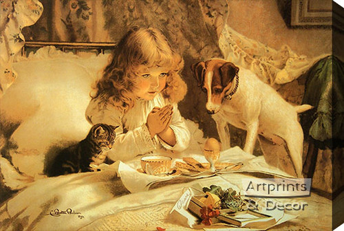Suspense by Charles Burton Barber - Stretched Canvas Art Print