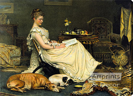 Cosy by Charles Burton Barber - Stretched Canvas Art Print