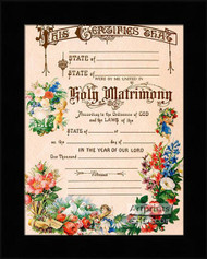 Marriage Certificate II - Framed Art Print*