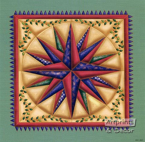 Star in Squares - Art Print