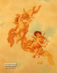 Cupids in Flight - Art Print
