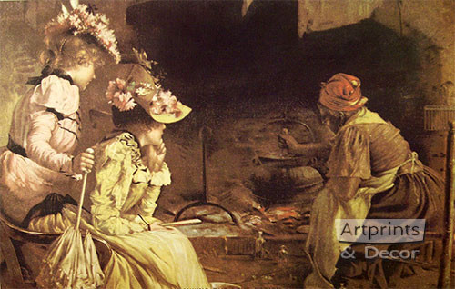 Mixing the Love Potion, Art Print by Harry Roseland at