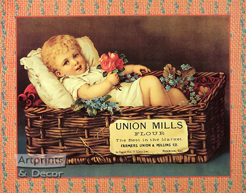 Union Mills Flour Ad - Art Print