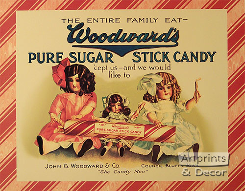 Woodward's Pure Sugar Stick Candy - Art Print