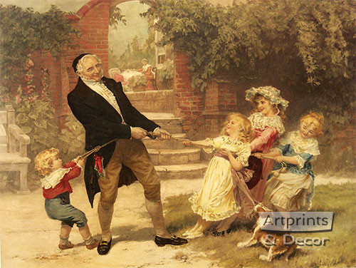 A Tug Of War Art Print By Frederick Morgan At Artprintsanddecor Com