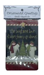 The Brightest Love Shines From Above Ornamental Greeting Combination Gift Tag Ornament