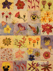 Floral Quilt - Framed Art Print