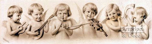 Cupid's Orchestra by W.L. Huskell - Art Print