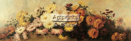 Chrysanthemums (yard long) - Framed Art Print