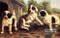 Frolicking Puppies - Framed Art Print